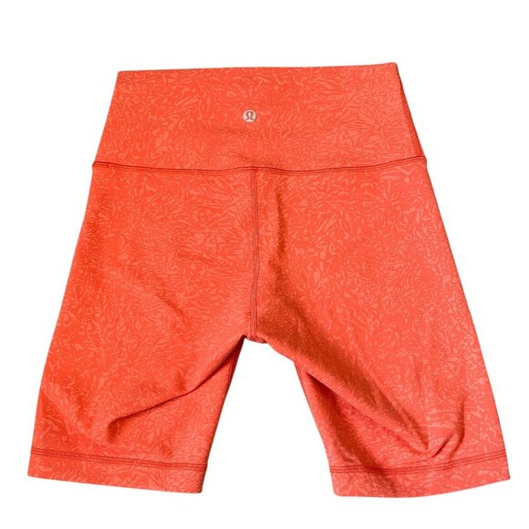 NWOT Lululemon Wunder Train High Rise Short 8" Crunch Warm Coral Size 6 - Picture 3 of 5